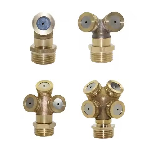 1/2" Misting Nozzle Brass Atomizing Spray Fitting Nebulizer Hose Connector Water Sprinklers Heads Ad