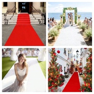 1pc Wedding/Event Disposable Red Carpet, White Background, Commercial Use For Aisle, Stage, Store En