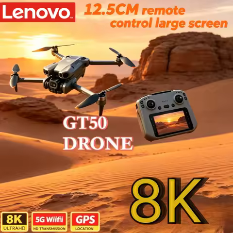 Lenovo GT50 GPS Foldable Drone 8K Dual Camera 5G WIFI FPV Brushless 12.5cm Screen RC Optical Flow Qu