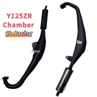 GL Racing Yamaha Y125 Y125ZR Standard Open Chamber Exhaust Pipe Y125Z New 125Z 125ZR