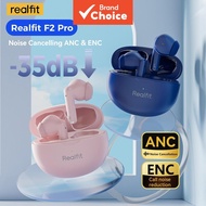 Realfit F2 Pro Earphones TWS Earbuds Wireless Bluetooth Headphones ANC HiFi Stereo ENC 4-Mic for Gam