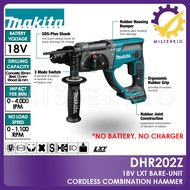 Makita DHR202Z, 18V Bare-Unit 20mm (13/16”) Cordless SDS Plus Combination Hammer (No Battery, No Charger)