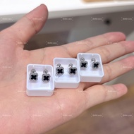 Silbi A Titanium Lace 4-Leaf Clover Earrings