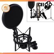AIGO Microphone Mic Professional Shock Mount with Pop Shield Filter Screen for Rode K2, NT1-A, NT1-A