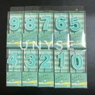 [ Green ] Ready Stocks! Small Number Candles Sweet 0 1 2 3 4 5 6 7 8 9 Happy Birthday Cake Toppers A
