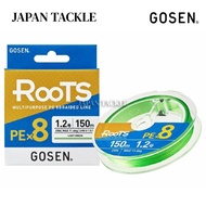 GOSEN ROOTS PE X8 LIGHT GREEN 14LB 16LB 20LB 25LB 30LB 35LB fishing line PEx8 braided line 150m