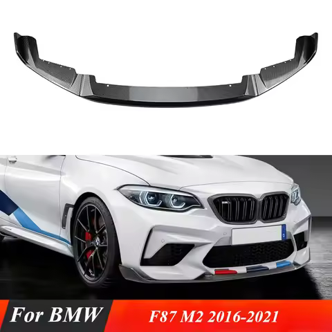 Car Front Bumper Spoiler Lip Splitter Trim Exterior Accessores Carbon Fiber Style Glossy Black CS St