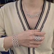 Genuine Daigou APM Monaco Meteor Necklace Female Hexagram Circle Clavicle Chain Sweater Chain Design