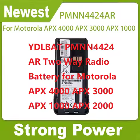 YDLBAT PMNN4424AR Two Way Radio Battery for Motorola APX 4000 APX 3000 APX 1000 APX 2000