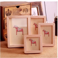 zakka Photo Frame Log Wooden Square 5 * 7 5X7 7 Inch 4 * 6 4X6 6 3 * 5 Daily Goods OPH02A4