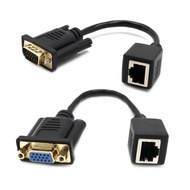 DO VGA to RJ45 Adapters Cord 15cm 5 9in VGA to RJ45 Ethernet Port Converters Wire