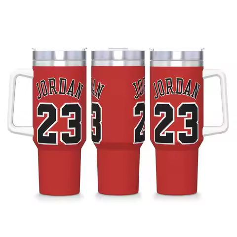Basketball Michael J-Jordan Tumbler Cold Drink Water Bottle Keep Heat Stainless Steel Thermal Mug Cu