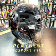 TRAX *PSB APPROVED GLOSS BLACK T729 HELMET