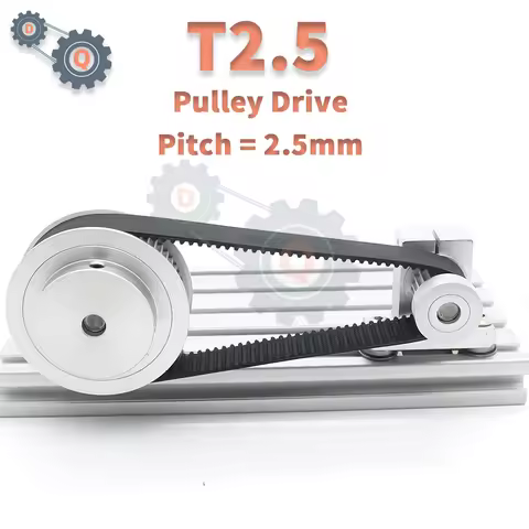 Belt Closed Loop T2.5 Timing Belt Length 500mm to 3650mm T2.5 Belt Pitch 2.5mm Width 6/10/15/20mm Sy