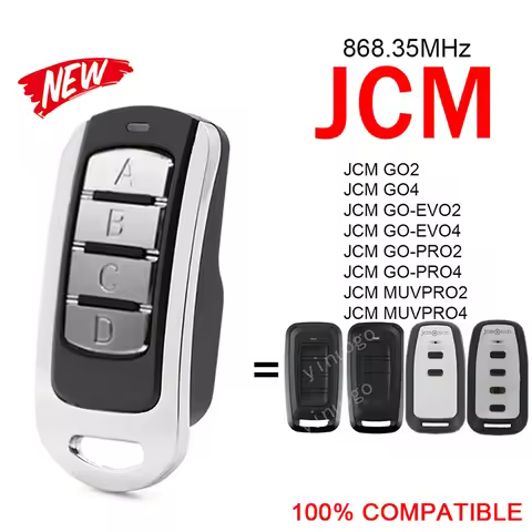 100% Clone JCM GO2 GO4 GO-EVO2 GO-EVO4 GO-PRO2 GO-PRO4 MUVPRO2 MUVPRO4 Garage Remote Control 868.35M