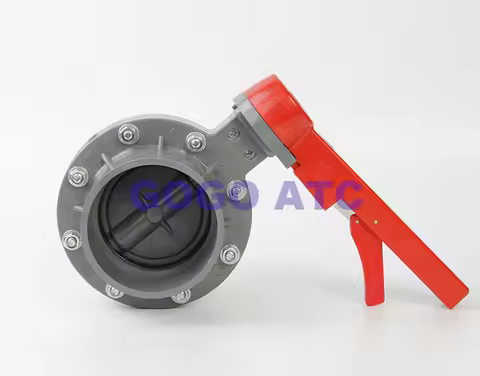 PVC butterfly valve socket type disc valve DN 200 MM Irrigation butterfly valve Plastic one-piece bu