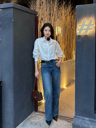 TheBlueTshirt - Quần Jeans Nữ Màu Xanh - Straight A Jeans - Women