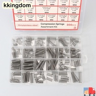 KKINGDOM 300PCS/box Compression Spring Assortment Kit, with 23 Sizes 304 Stainless Steel Small Sprin