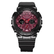 [Powermatic] Casio G-Shock Black and Red Series Glossy Metallic Black GMAS120RB-1A GMA-S120RB-1A  Resin Band Ladies Watc
