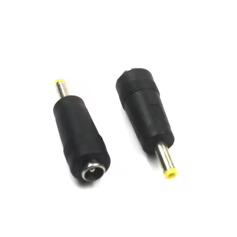 DC5521 Female to DC5525 Yellow tuning fork Male plug DC5521/25 power adapter 4017 35135 2507