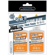 GRABBIT CLEAR GLUE 36ML X2pcs