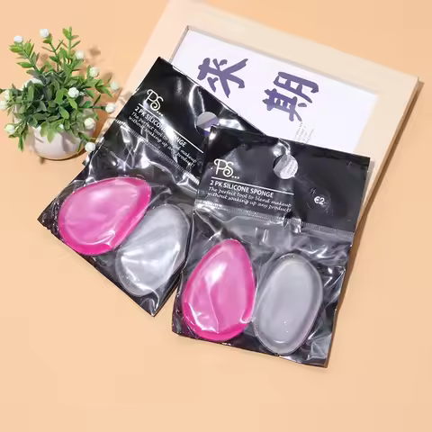 Silicone Blender Silicone Sponge Makeup Puff for Liquid Foundation BB Cream Beauty Essentials Clear 