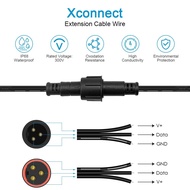 ALITOVE 6.56ft 3 Pin xConnect Extension Cable with 17mm Male & 12mm*23mm Female X-Connector 18AWG Po