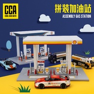CCA Shell Bay Gas Station Set Scene Decoration Alloy Car Model Car