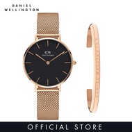 Daniel Wellington ชุดของขวัญ-Petite 32 Melrose RG สีดำ + สร้อยข้อมือคลาสสิก RG ขนาดเล็ก-เครื่องประดับและเซ็ตนาฬิกา