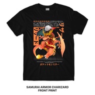Samurai Armor Charizard POKÉMON Series T-Shirt (Singapore 3-4 Days Delivery) Front And Back Print Cr