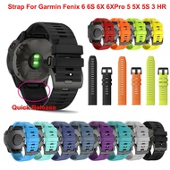 20 22 26mm Smart Watch Band Straps For Garmin Fenix 7 7S 7X 6 6S 6X 5X 5 5S 3HR Forerunner 935 945 Quick Release Strap Silicone Bracelet