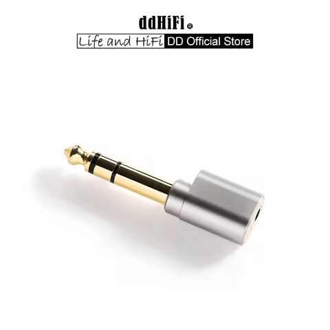 DD ddHiFi DJ65A(AL) All-New Aluminum Alloy 6.35mm Male to 3.5mm Female Audio Adapter for Desktop Dev