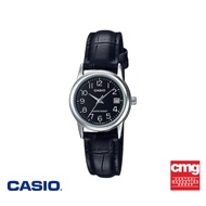 CASIO นาฬิกาข้อมือ CASIO รุ่น LTP-V002L-1BUDF สายหนัง สีดำ