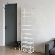 GRALARA Tall Shoe Rack, Sturdy And Practical with Hooks for Balcony, Living Room, Wardrobe