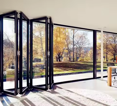 Home Design Powder Coating White Colour Aluminium Alloy Bi Fold Door