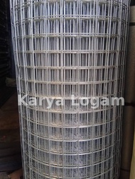 Kawat Loket / Wiremesh Galvanis kotak 50 x 50 mm tebal 3 mm tinggi 90cm - Roll - robinshop3