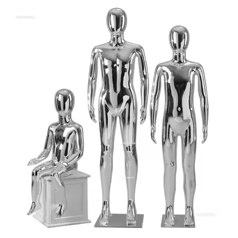Children's Clothing Store High-end Mirror Electroplated Children's Mannequins Full Body Clothing Chi