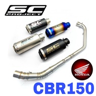 Exhaust Honda CBR150R Full System Piping Stainless Steel SC Project Muffler Accessories Ekzos Manifo