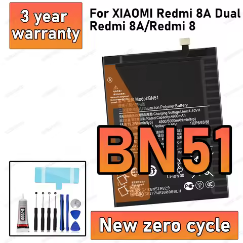 100% New High Quanlity BN51 Battery For XIAOMI REDMI 8A DUAL/REDMI 8A/REDMI 8 Replacement Batteria B