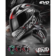 EVO GT-PRO Wraith Full Face Dual Visor Helmet With Free Clear Lens