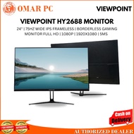 VIEWPOINT HY2688 24" Wide Full HD 1080p 75hz Frameless / Borderless Gaming computer Monitor