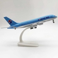 C New Alloy Metal Korean Air AIRBUS 380 A380 Airplane Model Diecast Plane W
