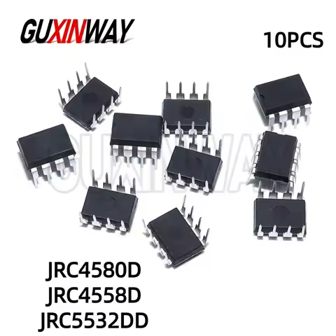 10PCS JRC4558 DIP-8 JRC4580D JRC4558D JRC5532DD 4558 4580D 4558D 5532DD Dual Operational Amplifier C