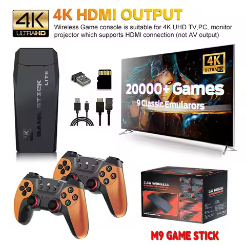 New M9 Game Console HDMI Home TV 4K High Definition 2.4G Wireless Game Console U Bao Retro Nostalgic