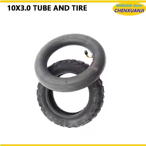 Reliable 10x3.0 off-road tire set for electric scooters, offering anti-slip safety on rough terrain.