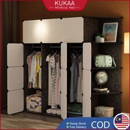 IKEA Almari Baju Plastik Kukuh Plastic 2 Door Wardrobe Clothes Cabinet Cubes Design Almari Baju 塑料衣柜