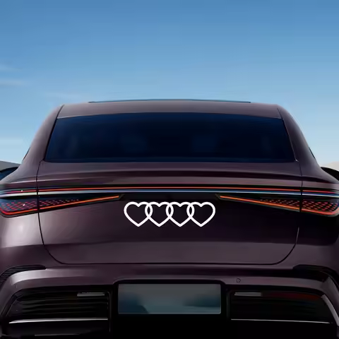Heart Linked To Heart Sticker Cute Heart-shaped Car Exterior Decoration Sticker for Car Window Body 