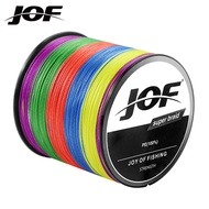 JOF 300M 4X Fishing Line Braided Line Multicolor PE Line Saltwater Freshwater Dual Use Fishing Line 
