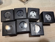 Eubiq 電力路軌 13a豪華款英式適配器 (5黑&2銀色）