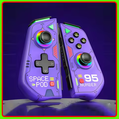 IINE Switch Joycon Gaming Controller Hall Joystick Light Effect Macro Programming Motion Mecha Theme